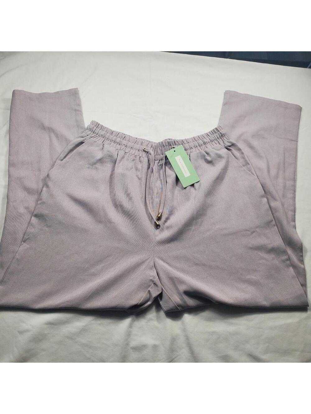 Women's Light Purple Elastic and Drawstring Waist sz L